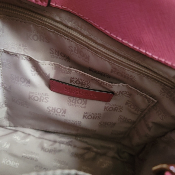 NWT MICHAEL Michael Kors Kellen Saffiano Leather Satchel Bag, BlossomNew - Picture 9 of 10